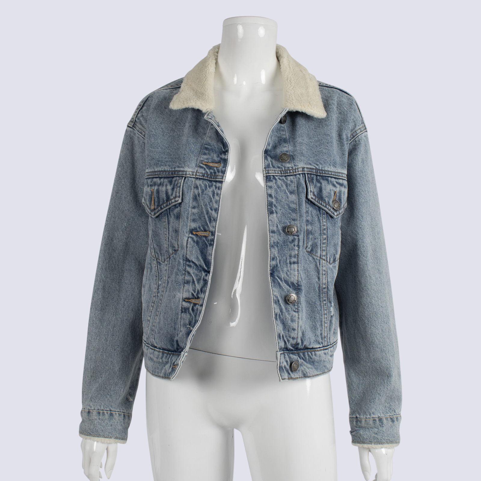 NWT Sportsgirl Denim Sherpa Jacket