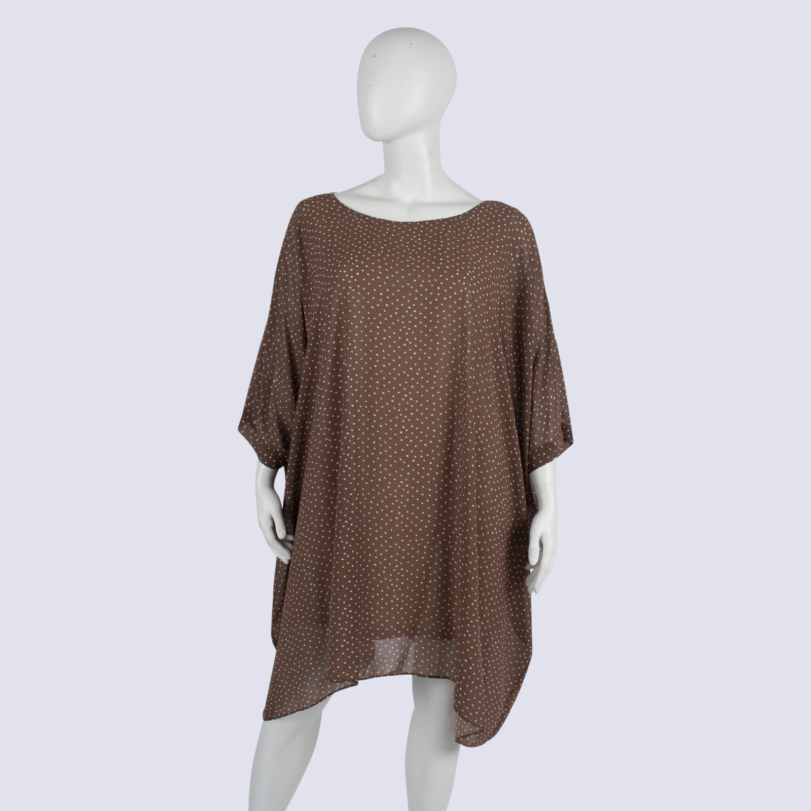 Boho Bird Mocha Spot Easy Peasy Throw Dress