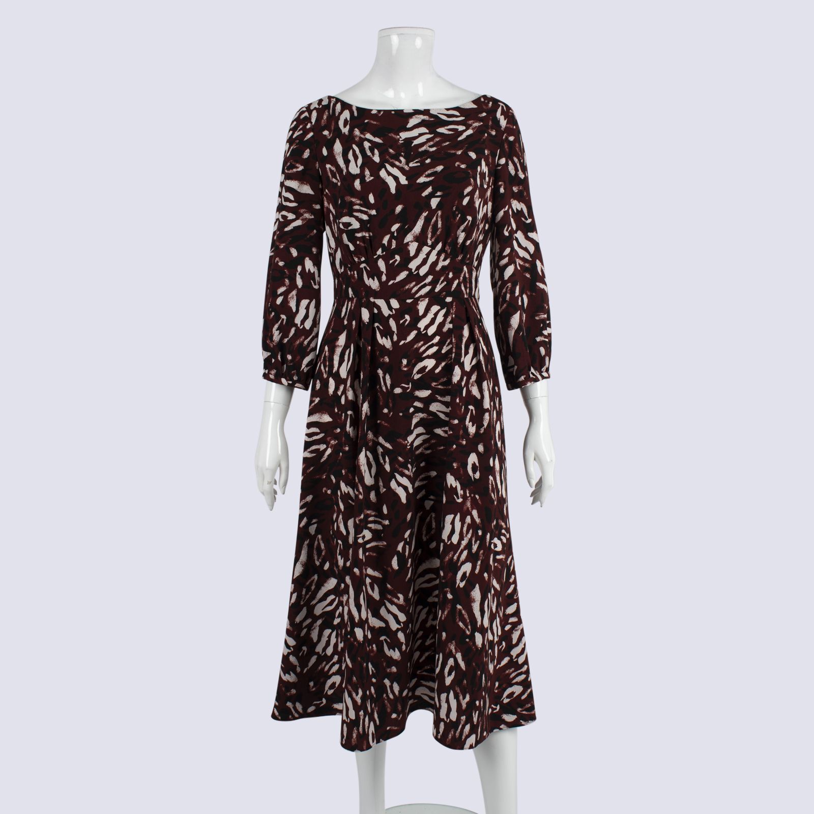 CUE Puff Sleeve Pleat Skirt Dress