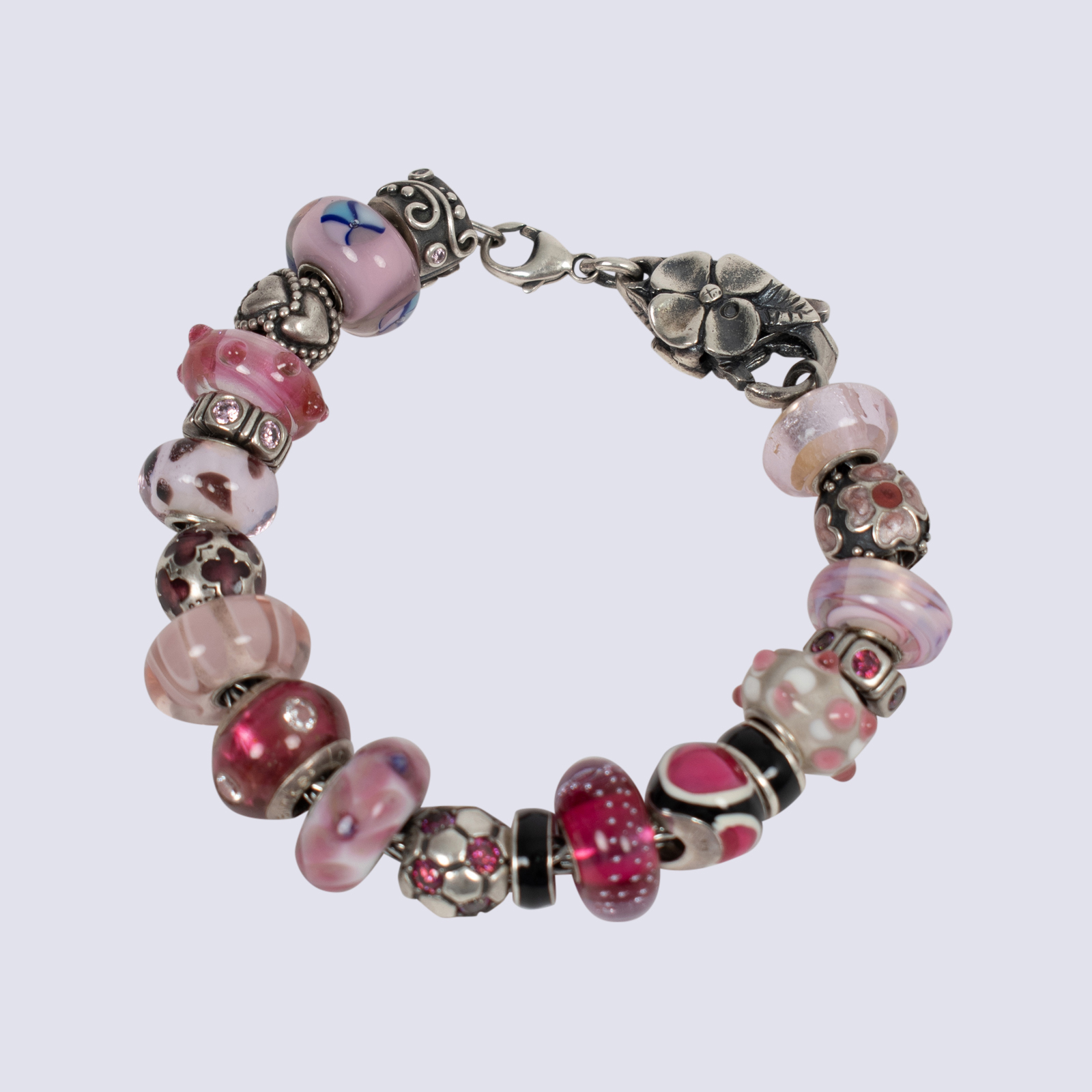 Pink 5th Silver Plated Charm Bracelet Birthday Gift For 5 year Old Girl |  Popular & Unique Five Present | Age 5