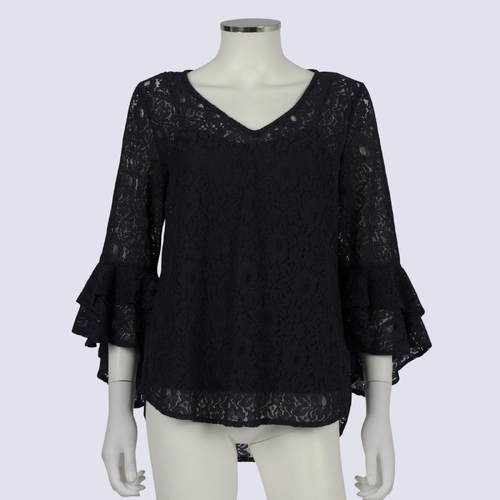 Preview Navy Lace Top with Slip