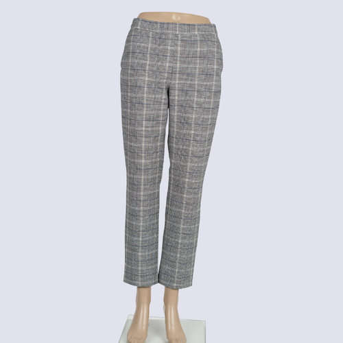 Saba Grey Check Cropped Pants