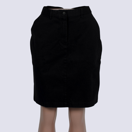 NNT Black Cotton Blend Skirt