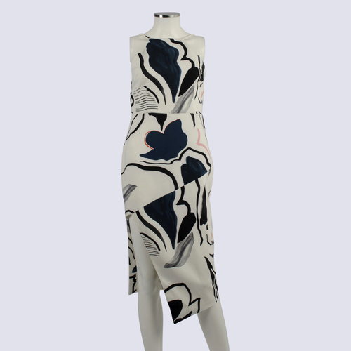 Talulah Abstract Print Midi Dress