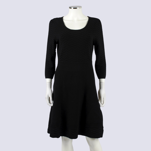 Review Black Knit Midi Dress