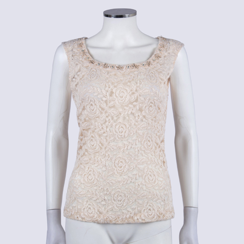 Alannah Hill Tickle Me Pink Sheer Lace Top