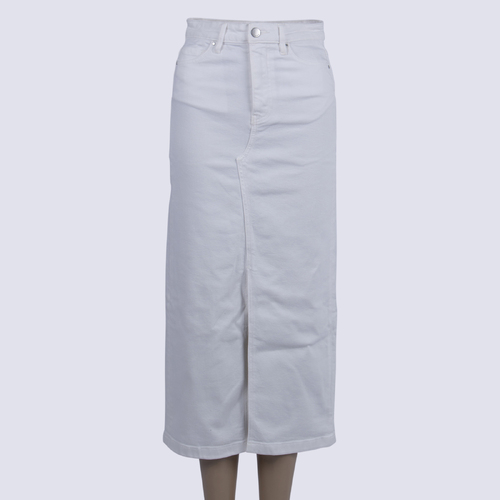 NWOT Country Road White Denim Midi Skirt