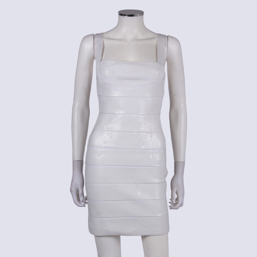 The Buyer White Sequin Bodycon Dress