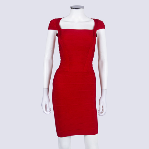 The Buyer Deep Red Bandage Dress