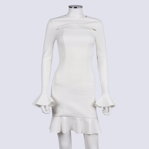 Santina Nicole Ivory Long Sleeve Mini Dress