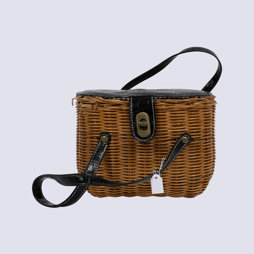 Small Rattan Basket Handbag