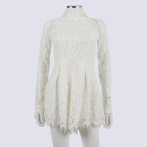 Blossom Ivory Lace Long Sleeve Playsuit