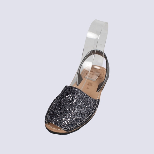 NWT Palmaira Sandals Gunmetal Glitter Avarca