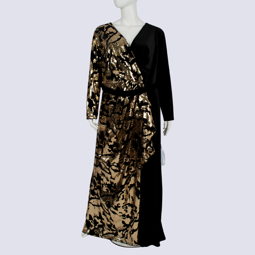 NWT Tadashi Shoji Sequin Detail Velvet Occasion Dress