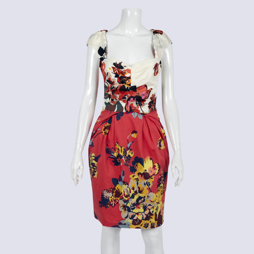 Cue Bold Floral Pattern Midi Dress