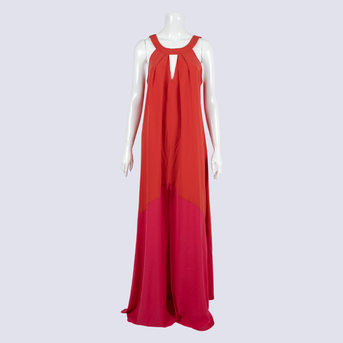 Simona Pink & Orange Maxi Dress