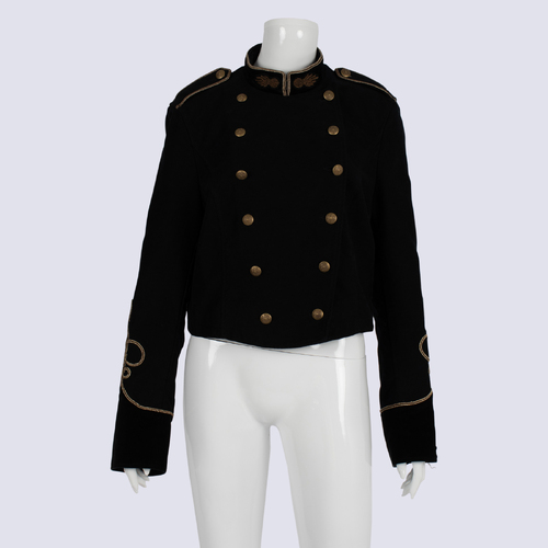 Ralph Lauren Gold Detail Cropped Military Jacket