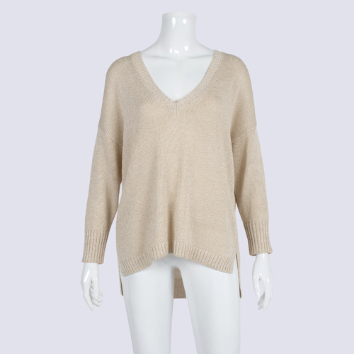 Witchery Gold Thread V Neck Knit Pullover