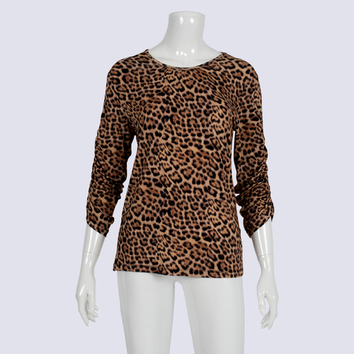 Marcs Leopard Print 3/4 Sleeve Pullover