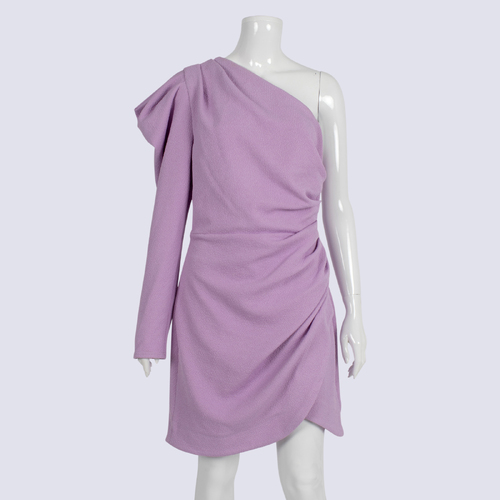 Elliatt Purple One Shoulder Ruched Dress
