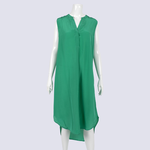Sportscraft Signature Green Sleeveless Silk Dress