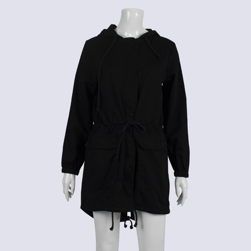 Nude Lucy Thin Black Cotton Utility Jacket