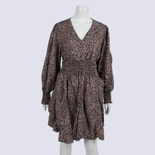 French Connection Floral Long Sleeve Mini Dress