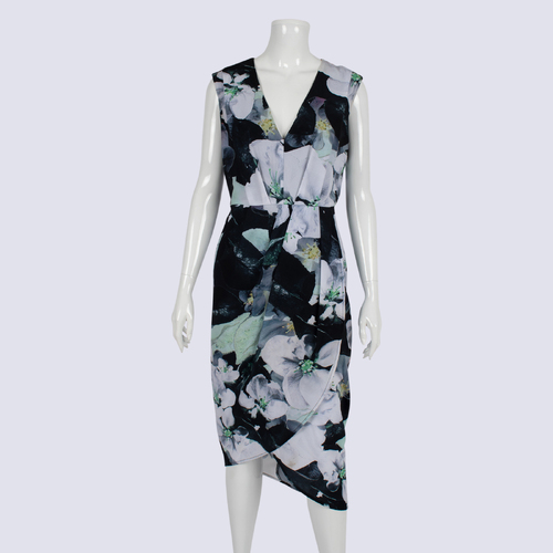 3rd Love Floral Sleeveless Midi Dress