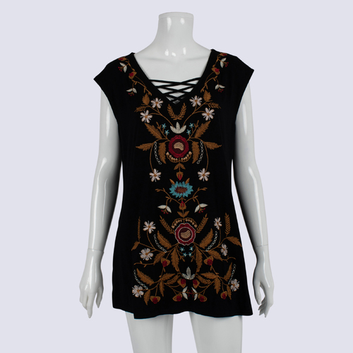 Rockmans Folk Embroidered Tunic Shirt
