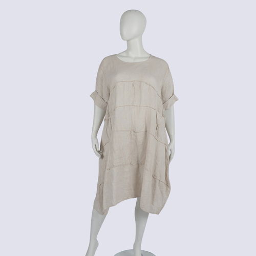 Costa Vita Panelled Linen Midi Dress 