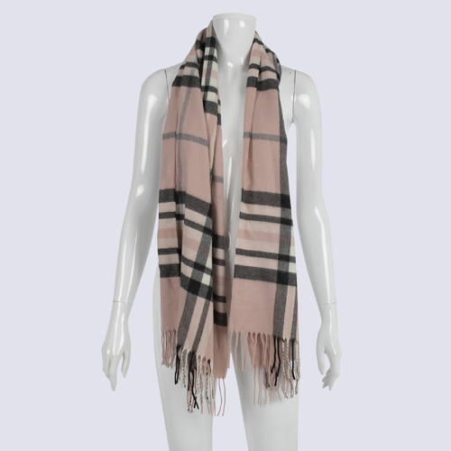 Soft Knit Checkered Scarf