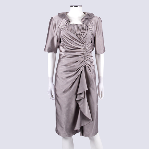 Lounge Ruched Dress With Matching Jacket