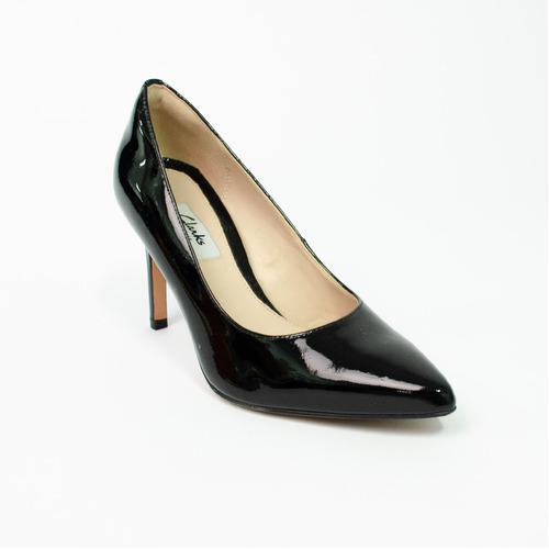 Clarks Like New Black Patent Leather Courts 