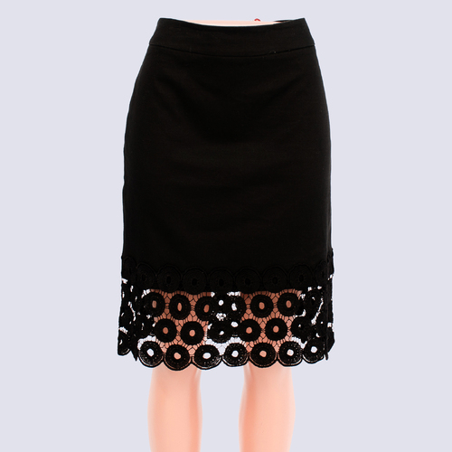 Dusk Black Lace Trim Skirt