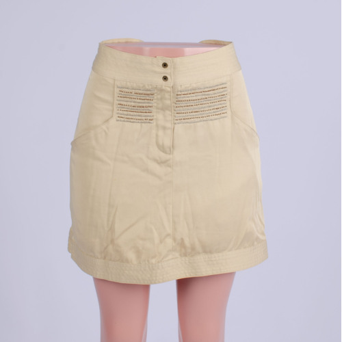 Flanel Cream Beaded Skirt