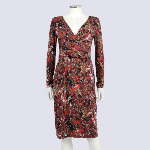 Anthea Crawford Long Sleeve Patterned Dress