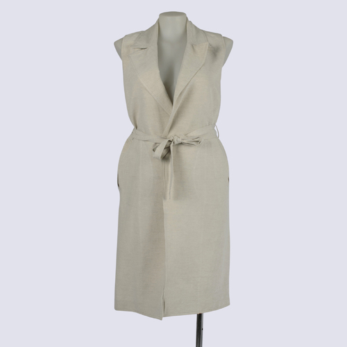 Massimo Dutti Linen Sleeveless Wrap Dresss/Coat