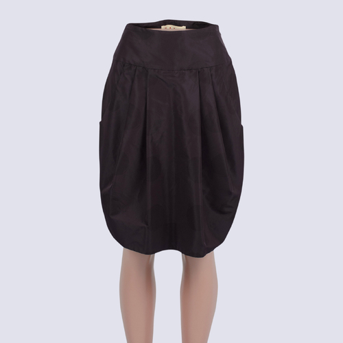 Marni Front Pleat Subltle Dot Mini Skirt 