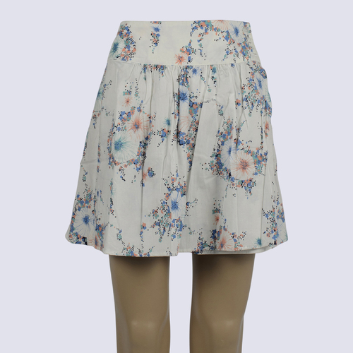 Pilgrim Floral Cotton Wrap Mini Skirt With Side Buttons