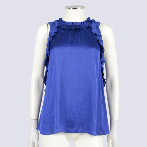 Veronika Maine Sleeveless Top with Frill Detail