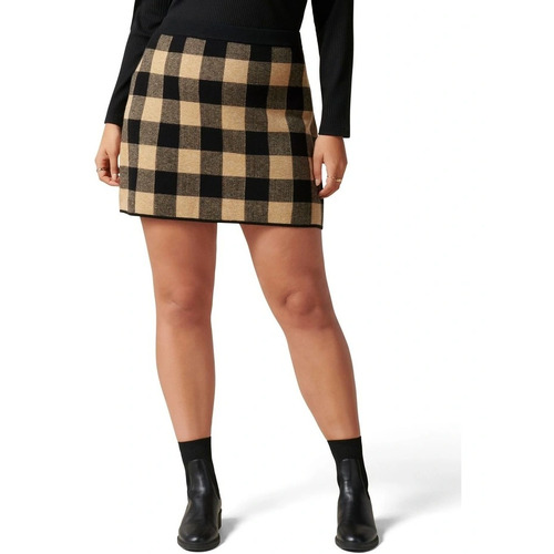 NWT Forever New Cady Curve Jacquard Check Knit Skirt