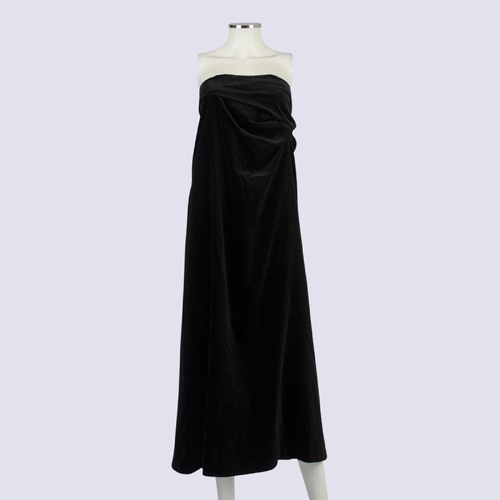 Ralph Lauren Strapless Black Velvet Gown