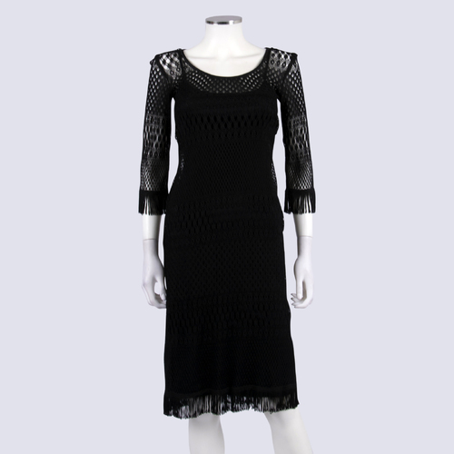 Review Vintage Fine Crotchet Dress With Slip