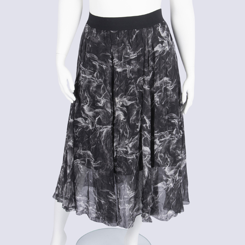 SABA Grey Viscose Pull-on Skirt