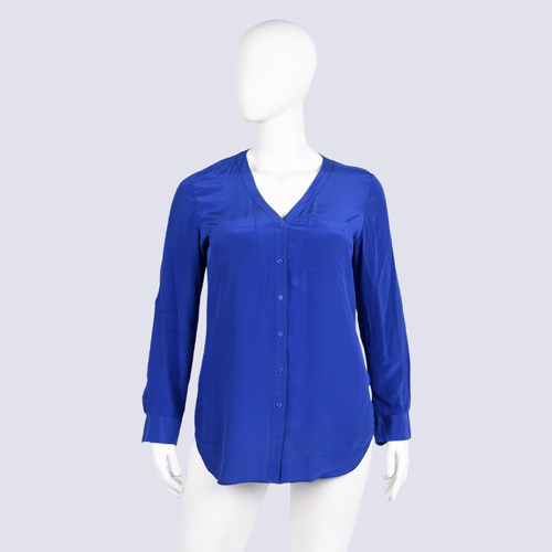 Sportscraft Cobalt Blue Silk Shirt (adjustable sleeve length)