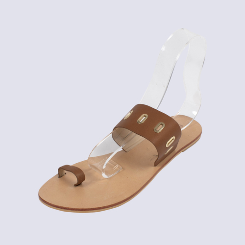 NWOT Seed Flat Tan Toe-strap Sandal