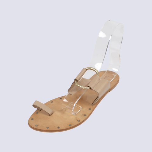 NWOT Seed Flat Beige Toe-strap Sandal