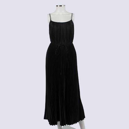 NWT Gorman Black Pleated Slip Dress