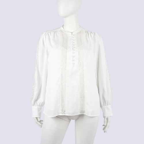 NWT Forever New Georgia Lace Inset Blouse