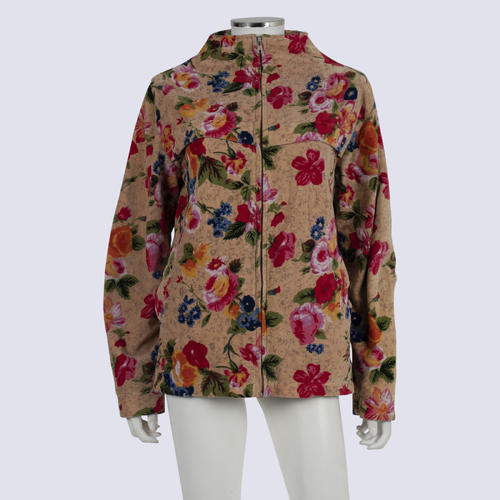 Sonoko Ozawa Floral Front Zip Cotton Jacket